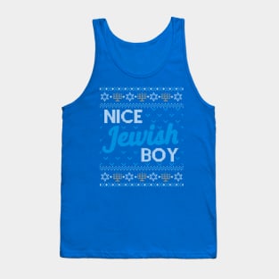 Funny Ugly Hanukkah Sweater, Nice Jewish Boy Tank Top